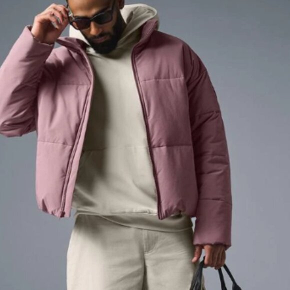 ALO Men’s Stretch Woven Street Puffer - Woodrose - Picture 2 of 4